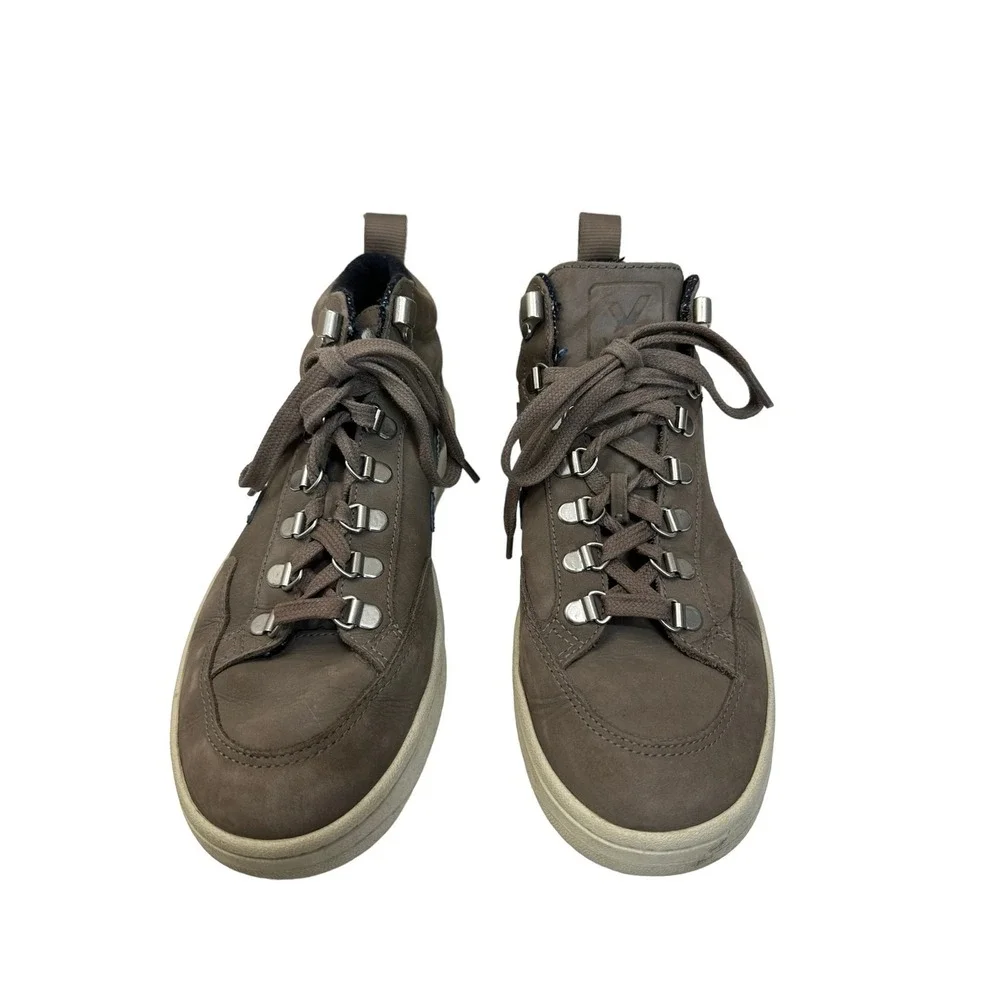 Veja Roraima Brown‎ Nubuck Leather High Top Sneakers Mens 7 Womens 9